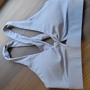 Fabletics Front Twist Light Blue Sports Bra